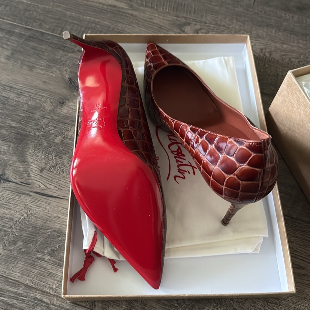 Christian Louboutin Brown Stiletto Heels